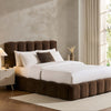 Dusk Cheshire Cappuccino Velvet Double Ottoman Storage Bed RRP £799