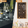 52 Slots Shot Glass Display Case With Removable Shelves Wall Mounted Cabinet UK