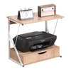 2-Tier Desktop Printer Stand Holder Shelf Printer Stand with Storage Drawer