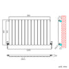 Horizontal Vertical Radiator Flat Panel Oval Column Heating Rad 1800/1600/600