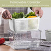 Fridge Organizer Veg Fruit Boxes Drain Basket Kitchen Storage Containers Pantry