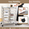 10-Drawer Storage Cart Home Organizer Storage Unit Trolley Utility Cart Clear