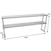 Catering Stainless Steel Table Commercial Overshelf Kitchen Prep Bench Shelves