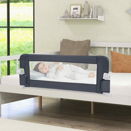 120cm Universal Kids Bedrail Guard Baby Bed Guard Rail-Grey