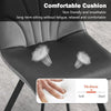 Velvet Padded Seat Kitchen Dining Chair Home Office Chair with Metal Legs