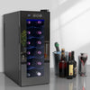 33L Freestanding Wine Fridge with Temperature Control LED Light Touch 12 Bottles