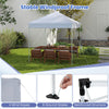 201 x 201 x 240 cm Portable Outdoor Tent Folding Shelter-White