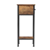 Side Table Rustic End Telephone Table with Drawer Storage Shelves for Any Rooms