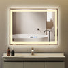 LED Bathroom Mirror Illuminated Demister 3 Color Touch Switch 80*60cm Anti-fog