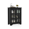 Bathroom Floor Cabinet Freestanding Display Storage Cabinet w/ Doors