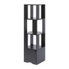 136cm Slim 4-Tier Bookcase Corner Display Cabinet Storage Shelf Cupboard Tall