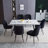 Set of 2,4,6 Velvet Suede Dining Chairs Upholstered seat Ergnomic with Metal Leg