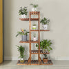 6 Tier Strong Flower Plant Pot Shelf Stand Display Garden Rack Step Style Wooden