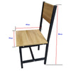 5 Piece Dining Table and Chairs Set Wooden Space with Metal Frame Kitchen UKED
