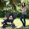 Double Seat Baby Stroller Portable Foldable Baby’s Safety Pushchair Adjustable