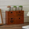 Vintage Wooden Small Cabinet Storage Box Desktop Organizer Unit Display Shelving