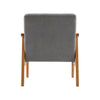 Vintage Upholstered Fabric Armchair with Button Lounge Chair Solid Wooden Frame
