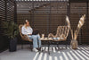 DAKO Garden Set SERRANTE – 2 Rattan-Effect Chairs with Cushions & Round Table
