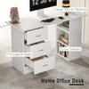 120cm Computer Desk Writing PC Table Workstation Laptop w/ 3 Shelf & Drawers