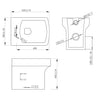 Back To Wall White Toilet Bathroom Close Seat WC Unit Concealed FREE Pan Cistern