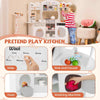 Kids Corner Wooden Play Kitchen with Coffee Machine & Slide-White