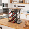 Countertop Wine Rack Wooden Wine Stand Home Kitchen Wine Holder