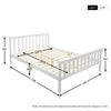 Solid Pine Wood Wooden Bed Frame White Grey Single Double Size Bed 3ft 4ft6