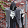 Men's Halloween Scream Horror Ghost Face Mask Hooded Costume Cosplay Fancy Dress