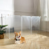 12 Panels Pet Playpen Fence DIY Puppy Rabbit Enclosure Exercise Plastic Cage