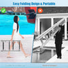 Folding 3 Step Boat Ladder Anti Slip Stainless Steel Swimming Pool Ladder