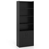 6-tier Modern Style Storage Cabinet 178 CM Bookcase-Black