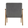 Fabric Upholstered Armchair Solid Wooden Frame Single Sofa Button Back Armchair