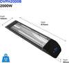 2000W Infrared Patio Heater - Wall Mounted, WiFi Enabled, IP65 Waterproof