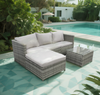 Rattan Corner Furniture Sofa L-Shaped 4 Seater Table Indoor/Outdoor Patio Garden