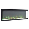 Remote 40inch Fireplace Wall Inset Electric Fire 9 LED Flame 3-side Glass Heater