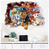 3D Paw Patrol Hole In Wall Stickers Art Decals Kids Nursery Room Decor