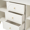 SIDEBOARD WITH 2 DOORS 3 DRAWERS BUFFET STORAGE CABINET CUPBOARD TV UNIT WHITE