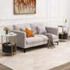 Living Room 2-Tier Side Table Small Space Round End Table-Coffee