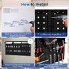 Utility Tool Board Wall-Mounted Pegboard Kit w/28 PCS Hanging Accessories-Black