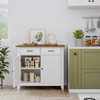 Kitchen Sideboard Cabinet Drawers Shelves Freestanding Storage Unit White Black