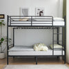 Iron Heavy Stable Bunk Bed Frame Single Loft Sleeper Bed Frame with Ladder Black