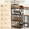 2 Person Dining Furniture Set 3-Piece Bar Table Set-Brown