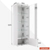 LED Living Room Set High Gloss TV Stand Display Cabinet White Cupboard Storage