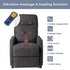 Recliner Massage Sofa Living Room Fabric Upholstered Reclining Heating Armchair