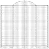 Arched Gabion Baskets 4 pcs 200x50x180/200 cm Galvanised Iron