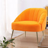 Upholstered Scallop Back Accent Chair Shovel Seat Cocktail Tub Cuddle Armchair