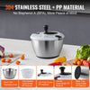 Stainless Steel Salad Spinner 4.75Qt Large Vegetable Dryer Washer BPA-Free