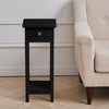 Narrow Slim Side Table Drawer Shelf Storage Cabinet Nightstand Hallway Tidy Unit