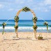 Wedding Party Three-door Arched Frame Flowers Balloon Column Base Backdrop Stand
