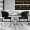 Dining Chairs Set of 2 Soft Chairs and Backrest Kitchen Chairs with Metal Legs
